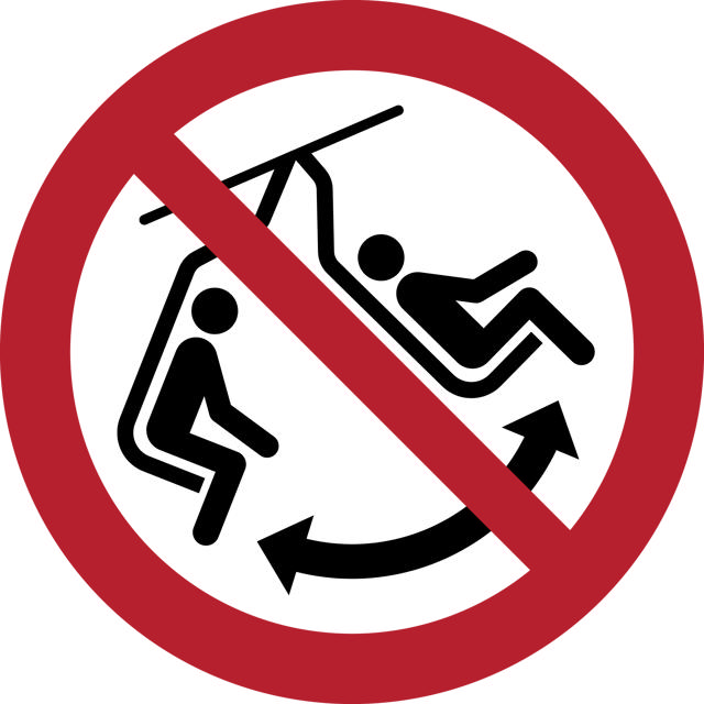 Pictogram bordje Verboden te schommelen