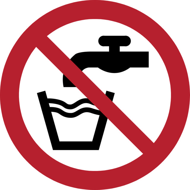 Pictogram bordje Geen drinkwater