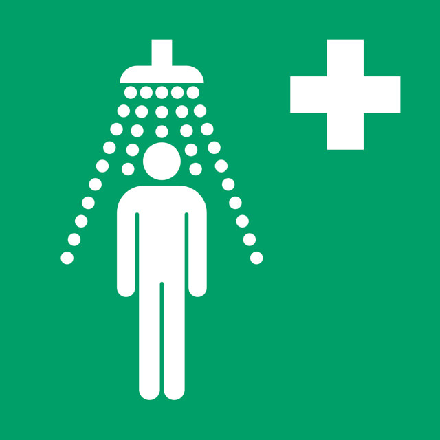 Pictogram bordje Nooddouche