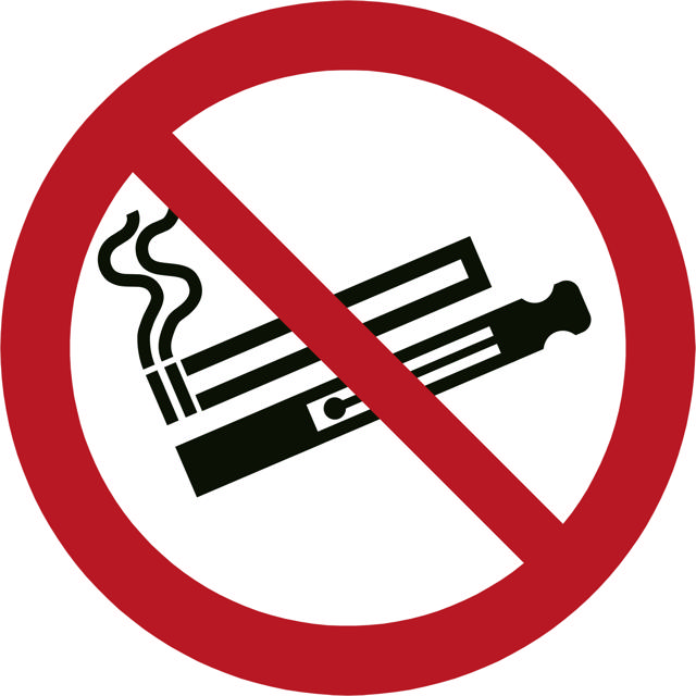 Pictogram bordje verboden om te roken/vapen