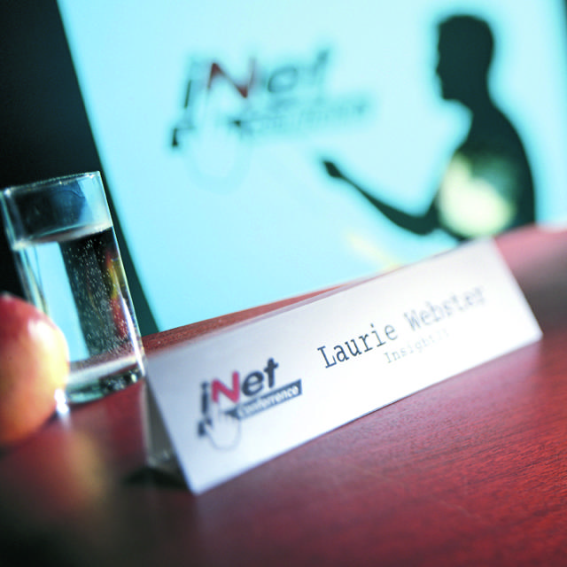 Tafelnaamkaarthouder, 210 x 63 mm, met insteekkaartjes